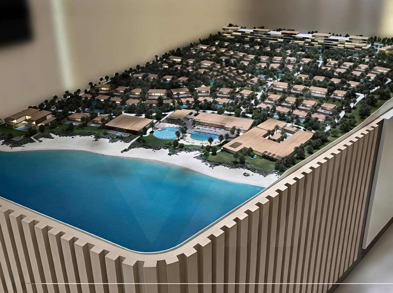 Beachfront master community masterplan scale model UAE